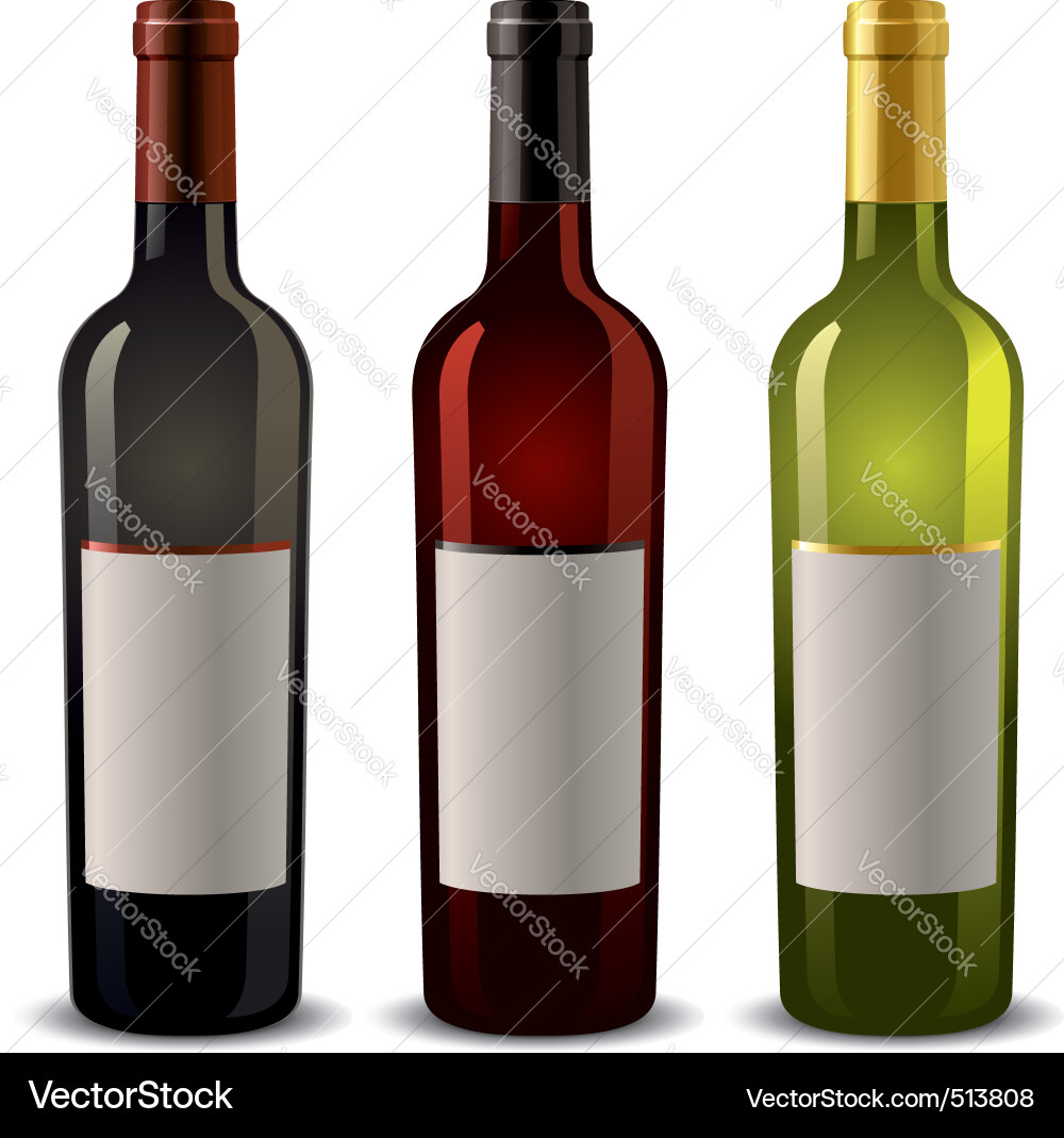 Wine bottles Royalty Free Vector Image - VectorStock