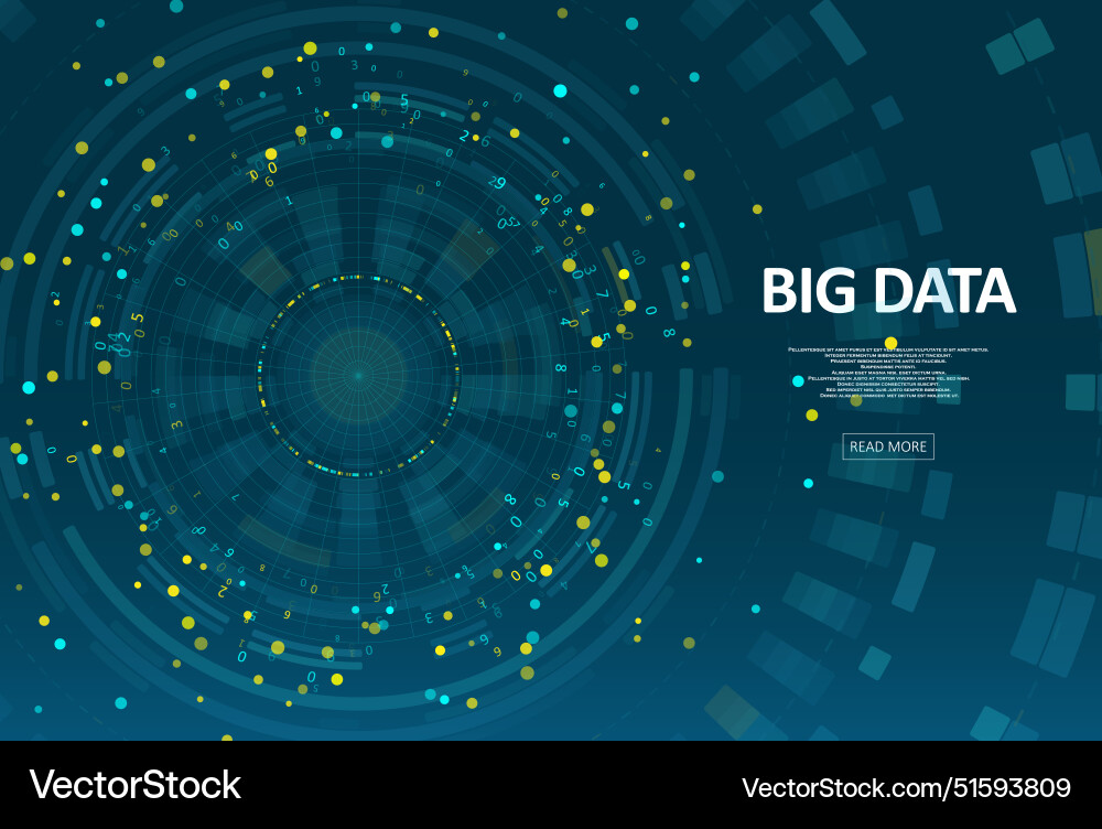 Abstract big data visualization Abstract big data visualization vector image