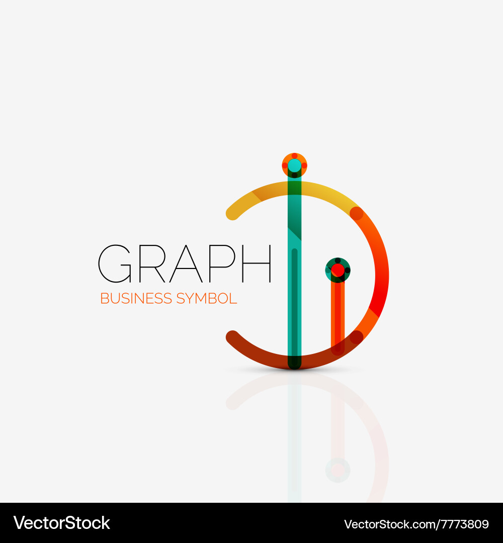 Abstract logo idea linear chart or graph Vector Image
