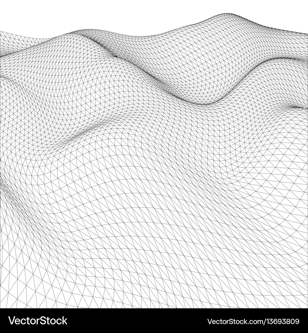 Abstract Wireframe Grid Pattern vector image