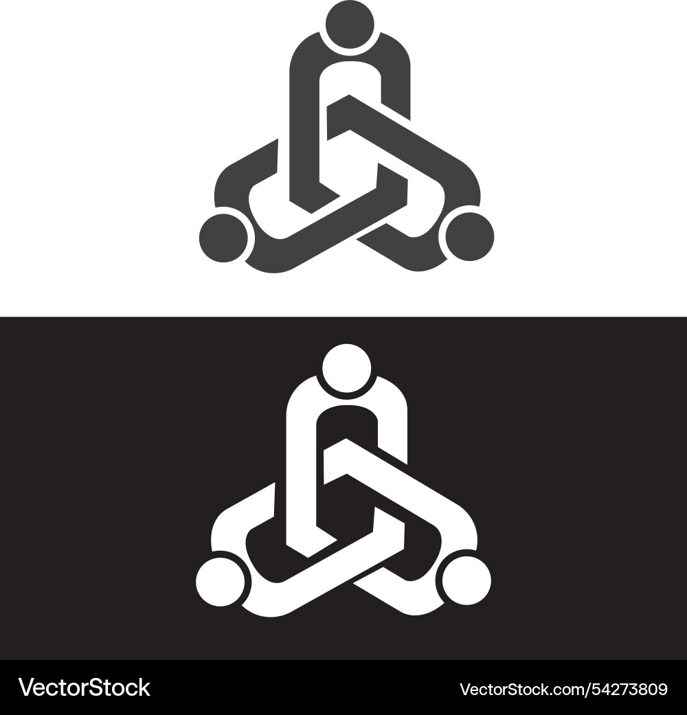 Cain link icon circuit combined with community Vector Image