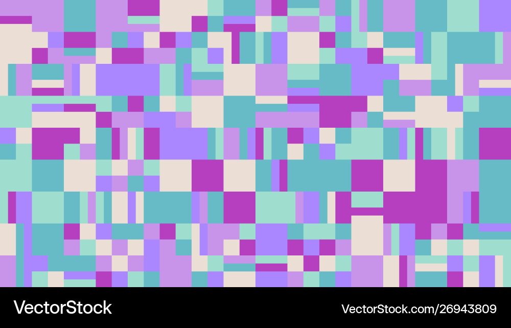 Chaotic random colorful rectangular mosaic vector image