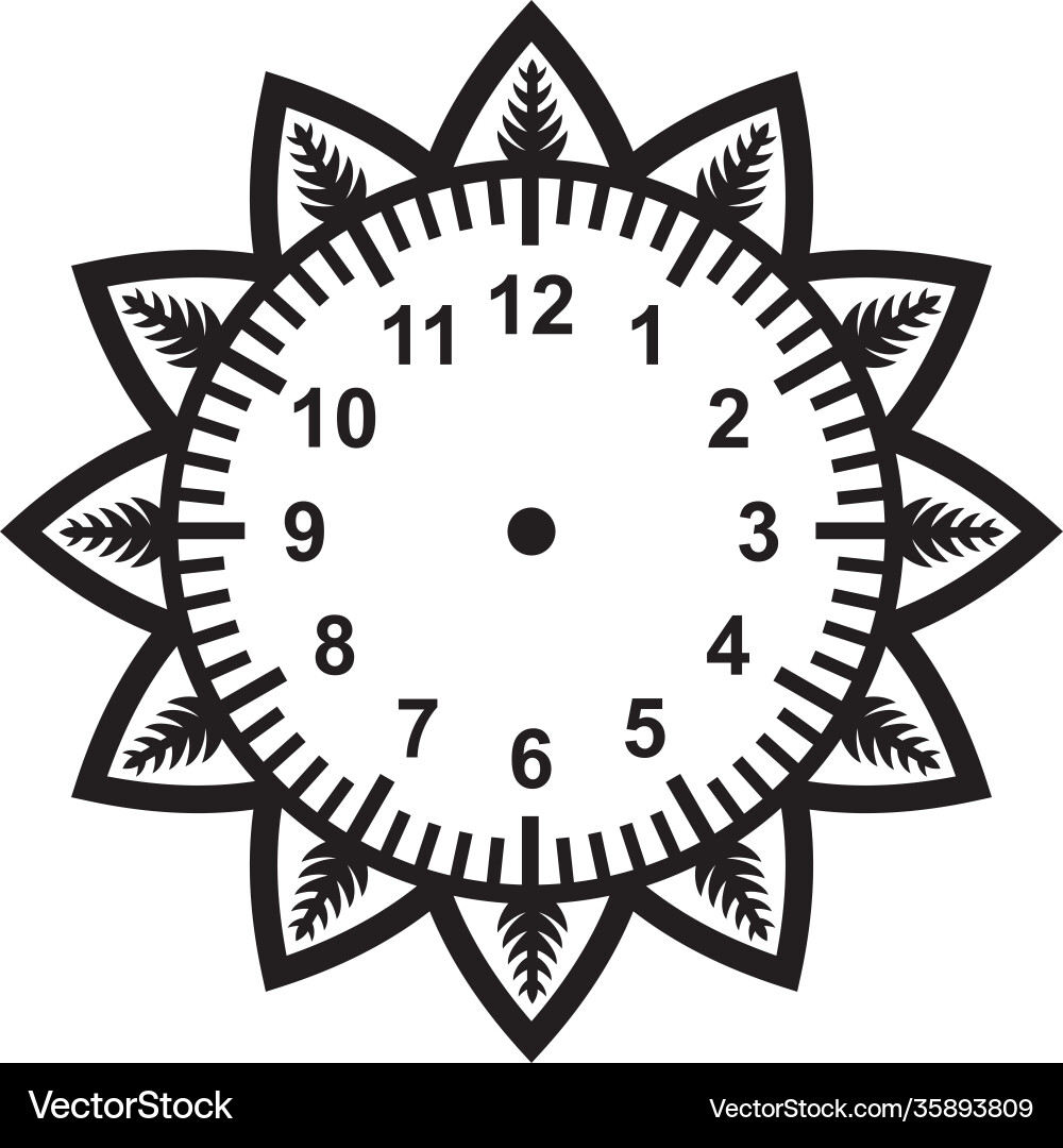 Clock face Royalty Free Vector Image - VectorStock