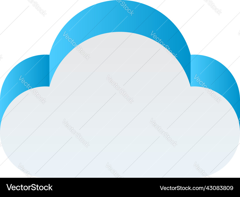 Cloud symbol icon shape for computing Cloud symbol icon shape for computing vector image
