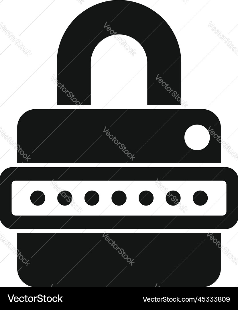 Code padlock icon simple cipher data Code padlock icon simple cipher data vector image