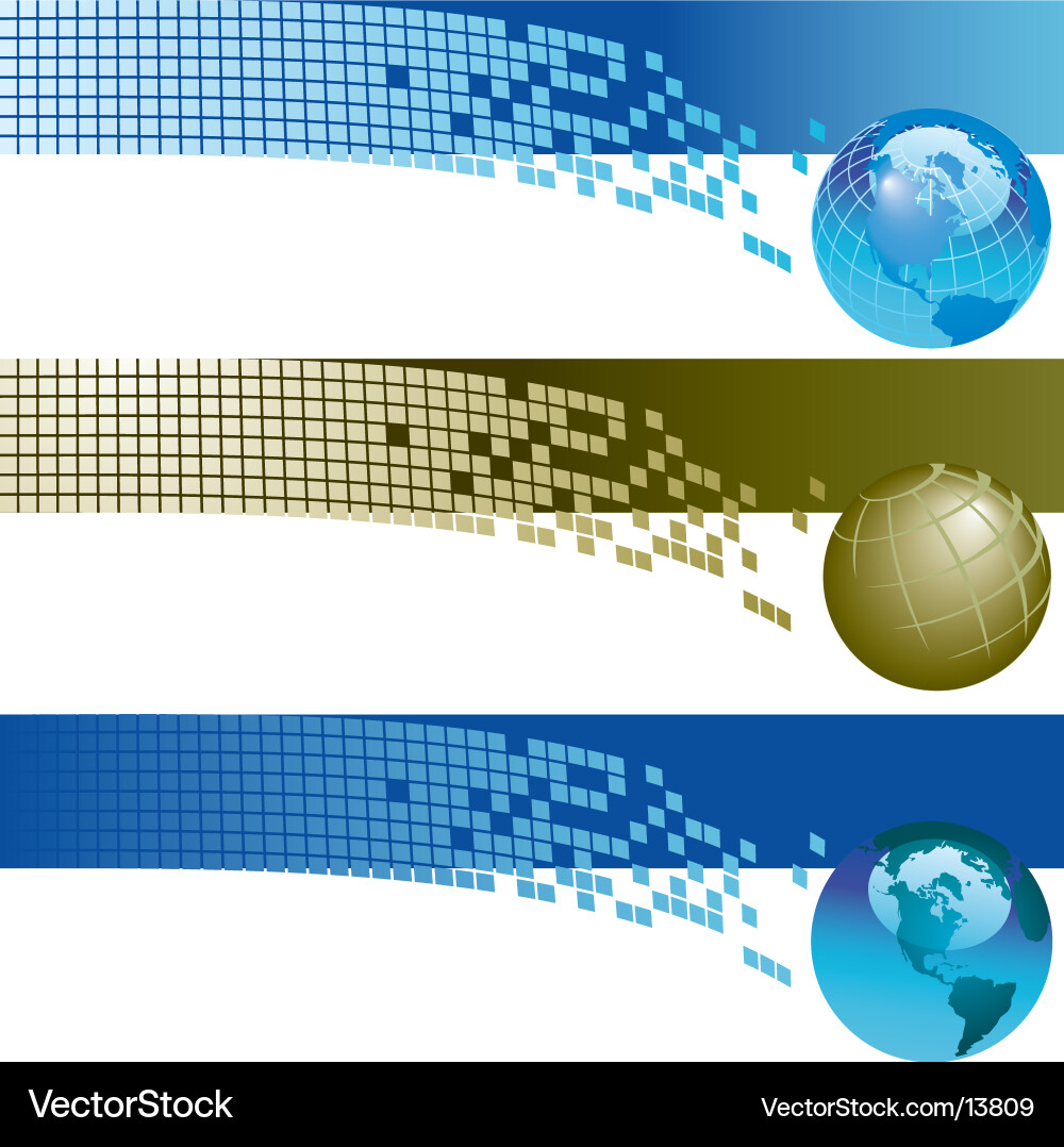 Digital Banners - Binary Code vector image