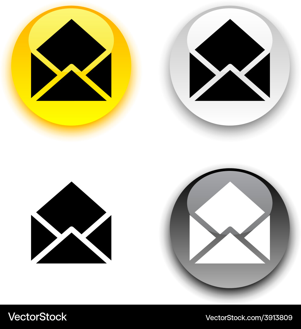 E-mail button vector image