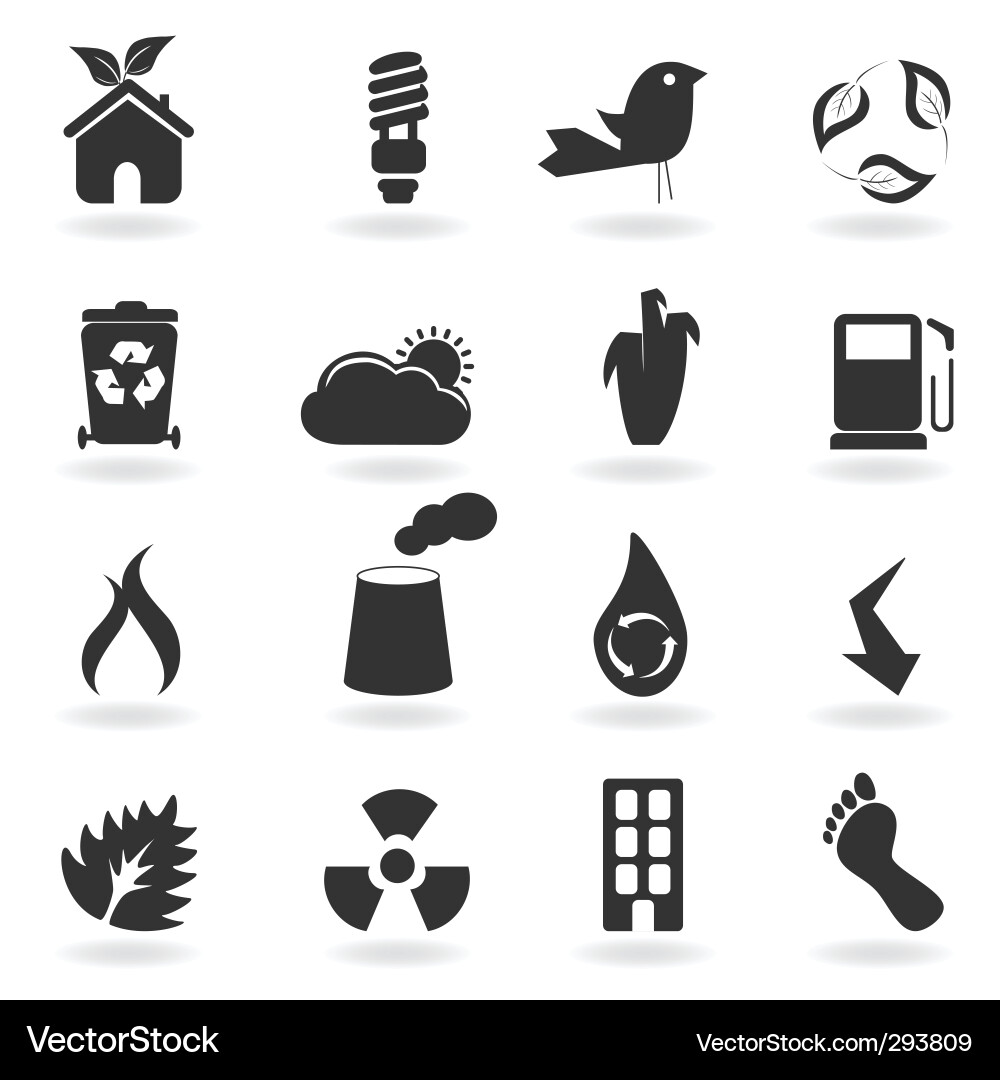 Eco icon set Vector Image