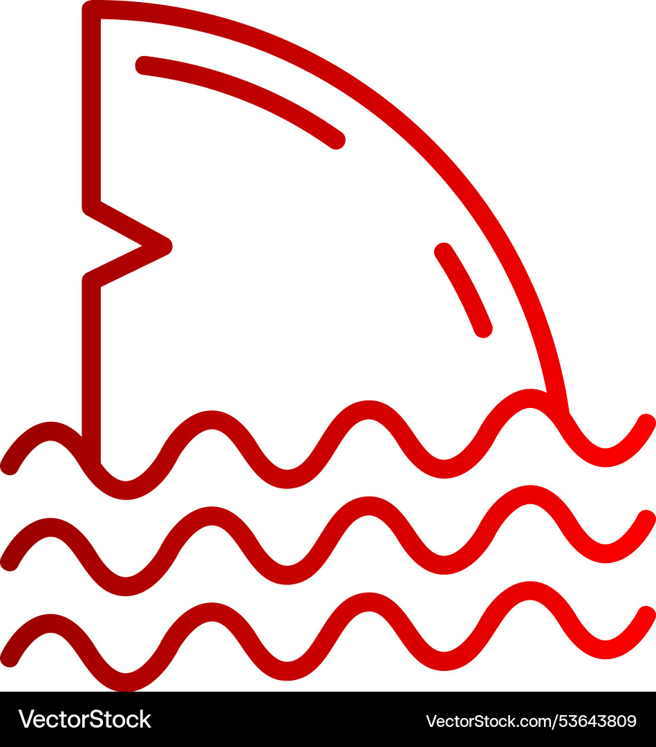 Fin line gradient icon Vector Image