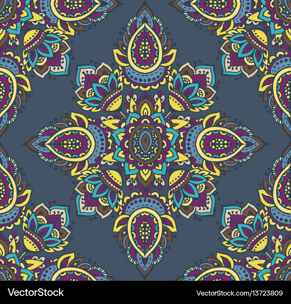 Henna Floral Pattern vector image