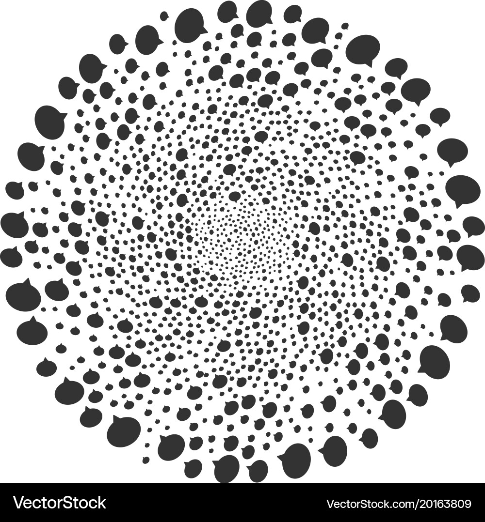 Hint Curl Rundcluster vektorbild