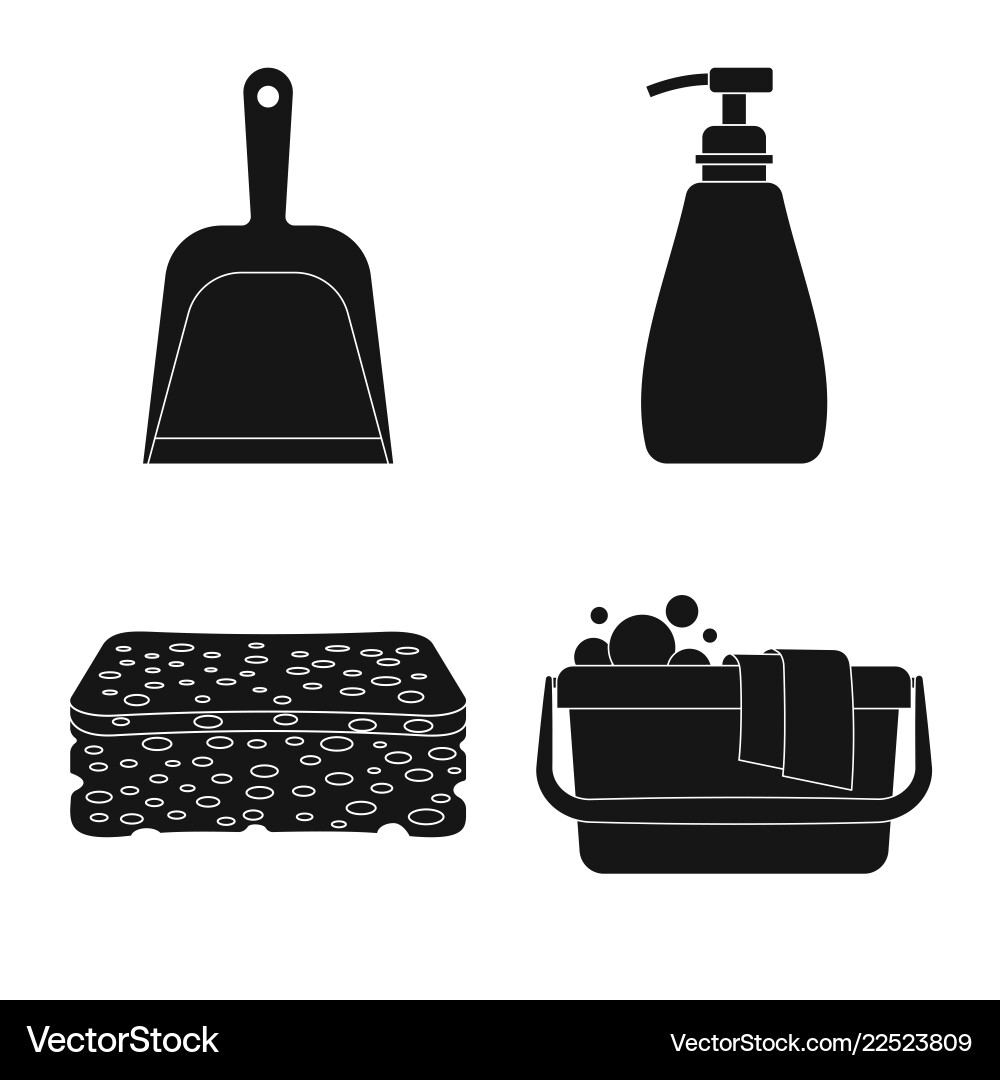 Isolated object of cleaning and service icon Isolated object of cleaning and service icon vector image