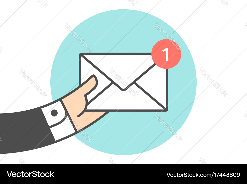 Mail Envelope with Marker vector image