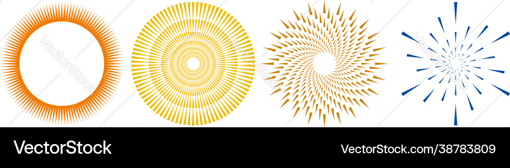 Radial concentric circular triangles shape design Radial concentric circular triangles shape design Vector Image