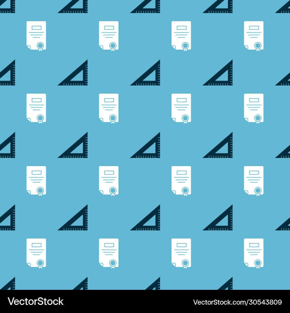 Set triangular ruler and certificate template Set triangular ruler and certificate template Vector Image