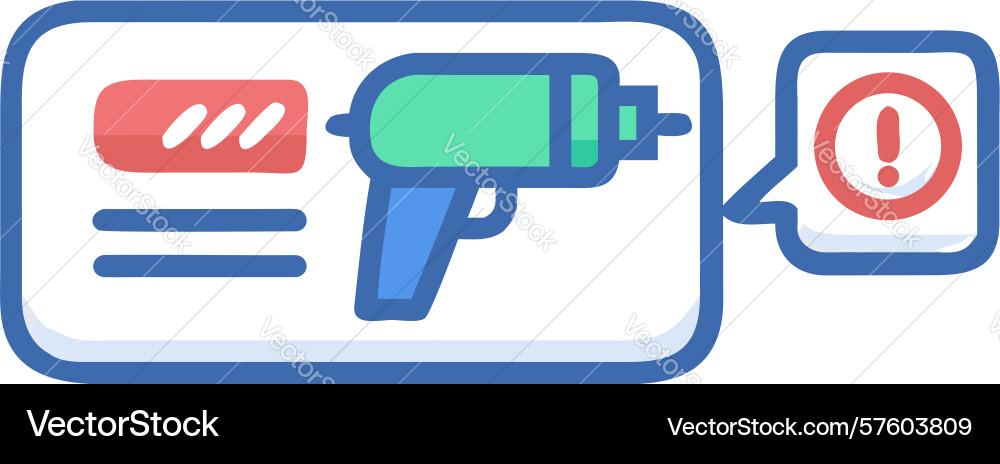 Tool error alert icon design generative ai vector image