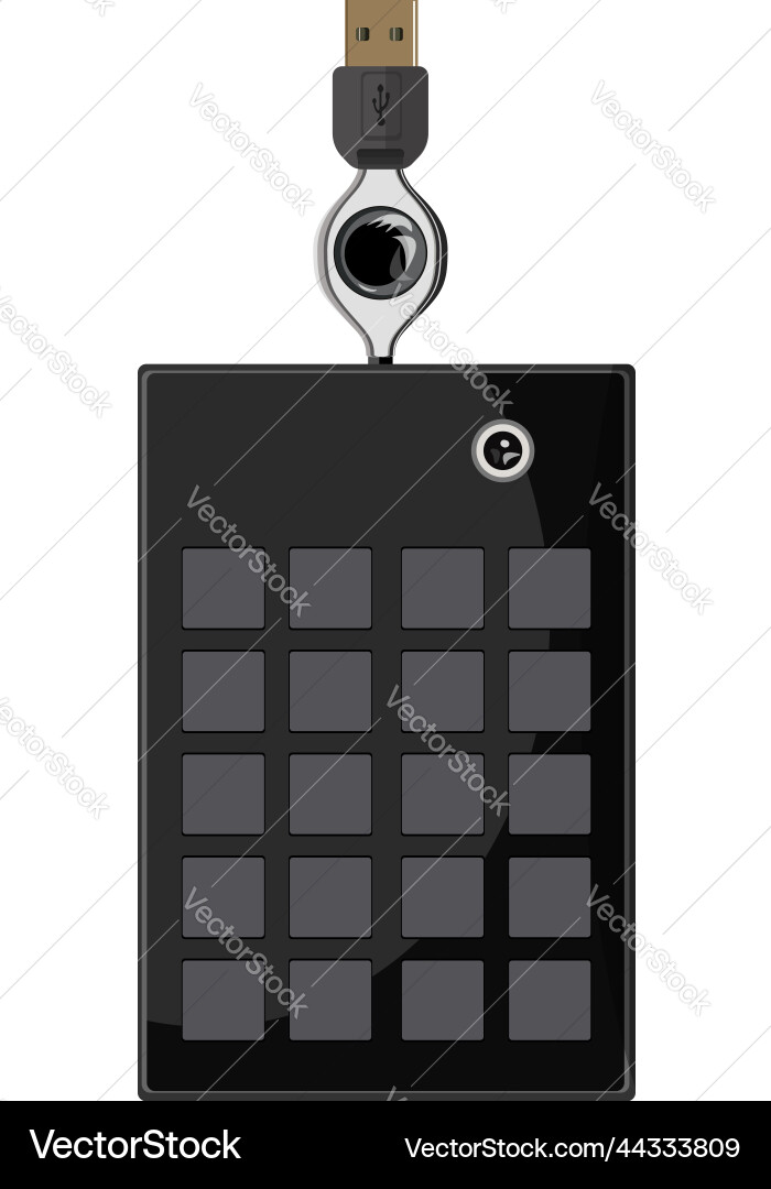 Usb keypad on a white background vector image