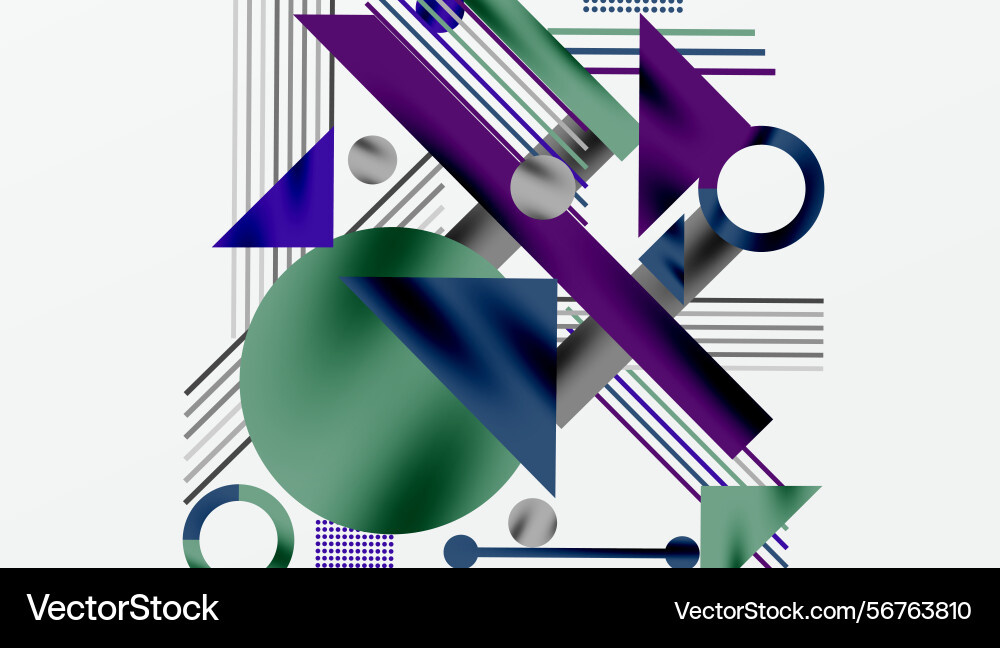 Abstract composition geometric shapes overlap Abstract composition geometric shapes overlap vector image