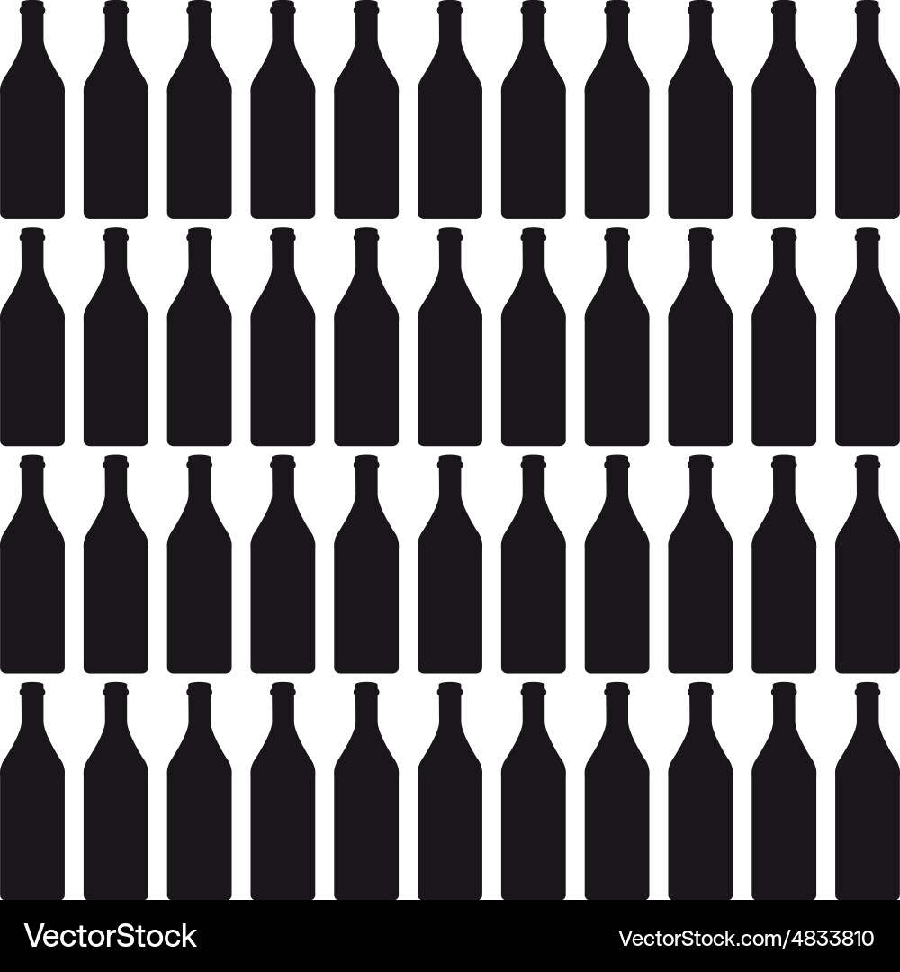 Background with bottles color silhouette Vector Image