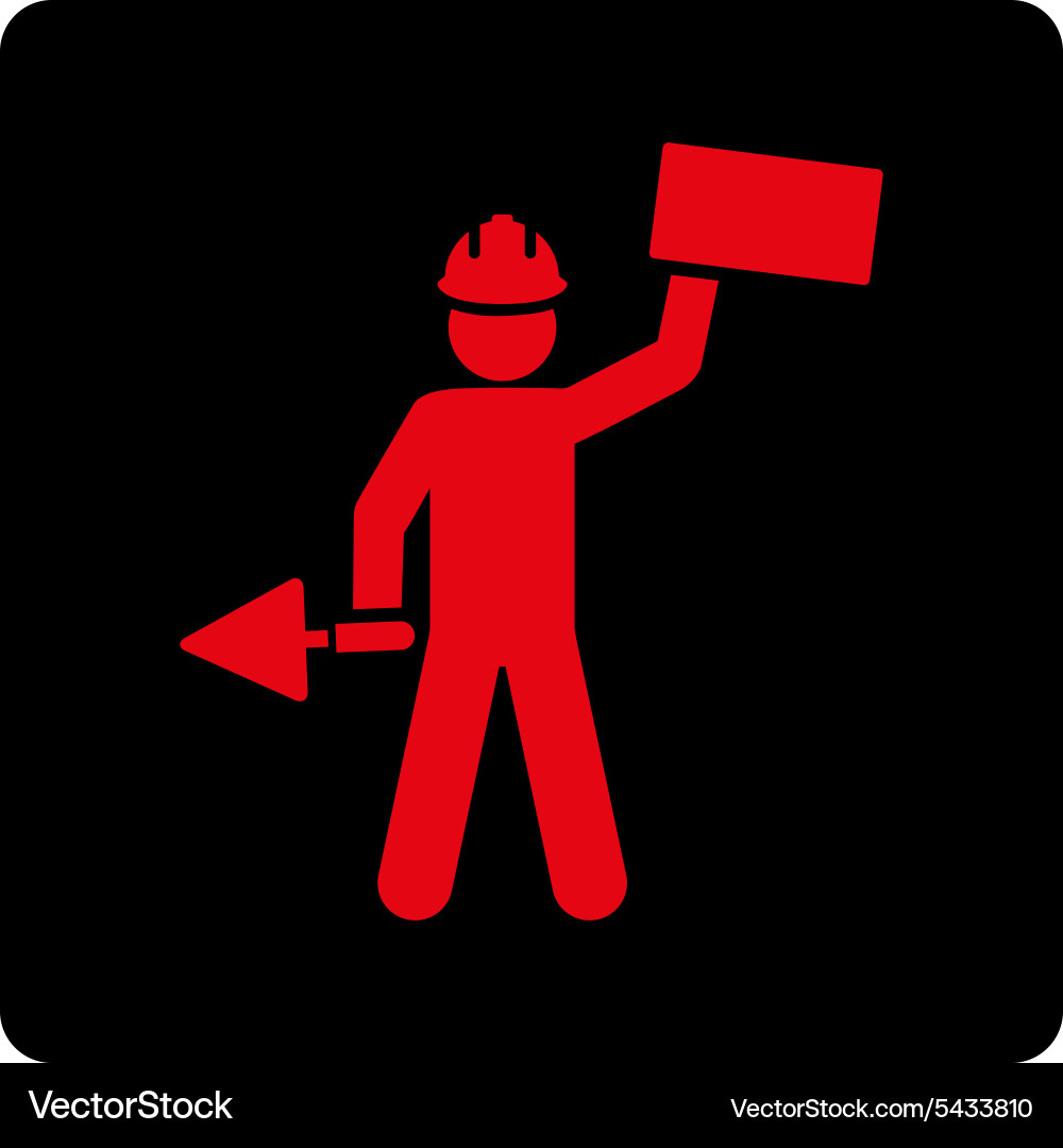 Builder icon from basic plain set vector image