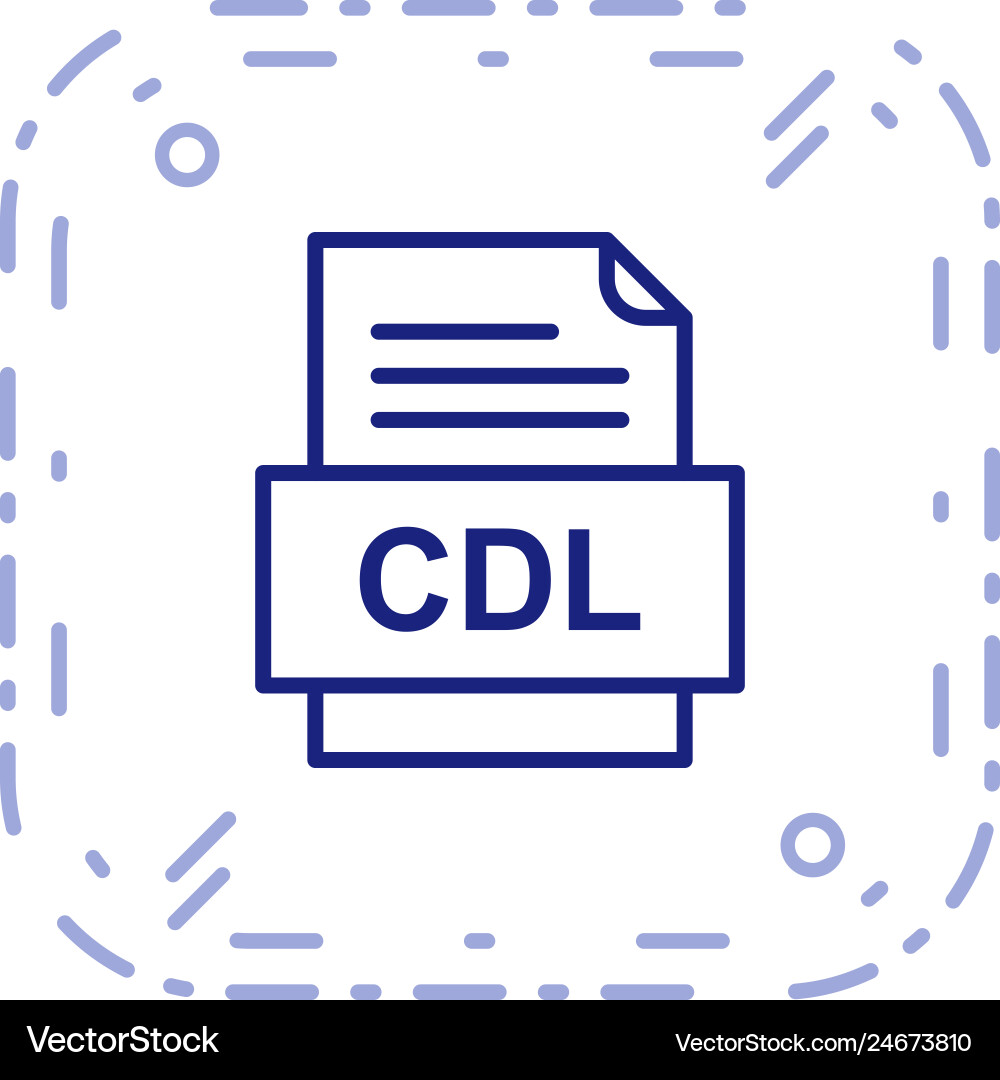 Cdl file document icon Vector Image