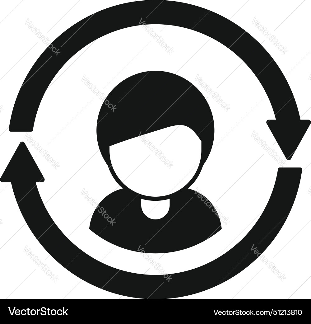 Change worker person icon simple profile Vector Image
