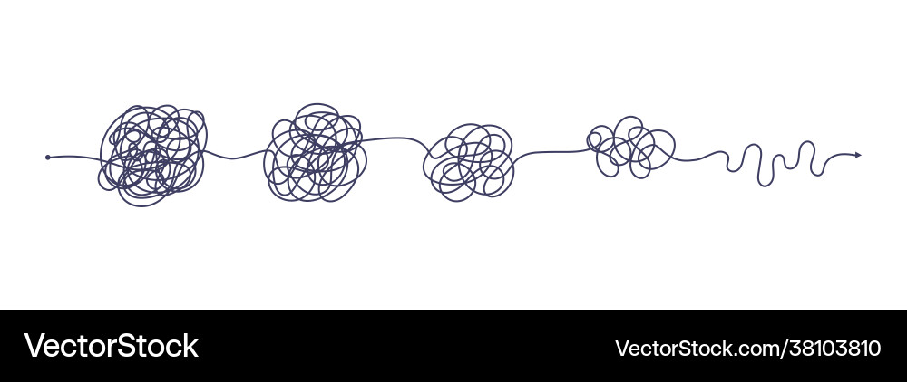 Chaos simplifying problem solving and business Chaos simplifying problem solving and business vector image