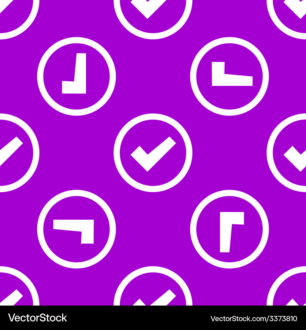 Check mark web icon flat design seamless pattern Vector Image