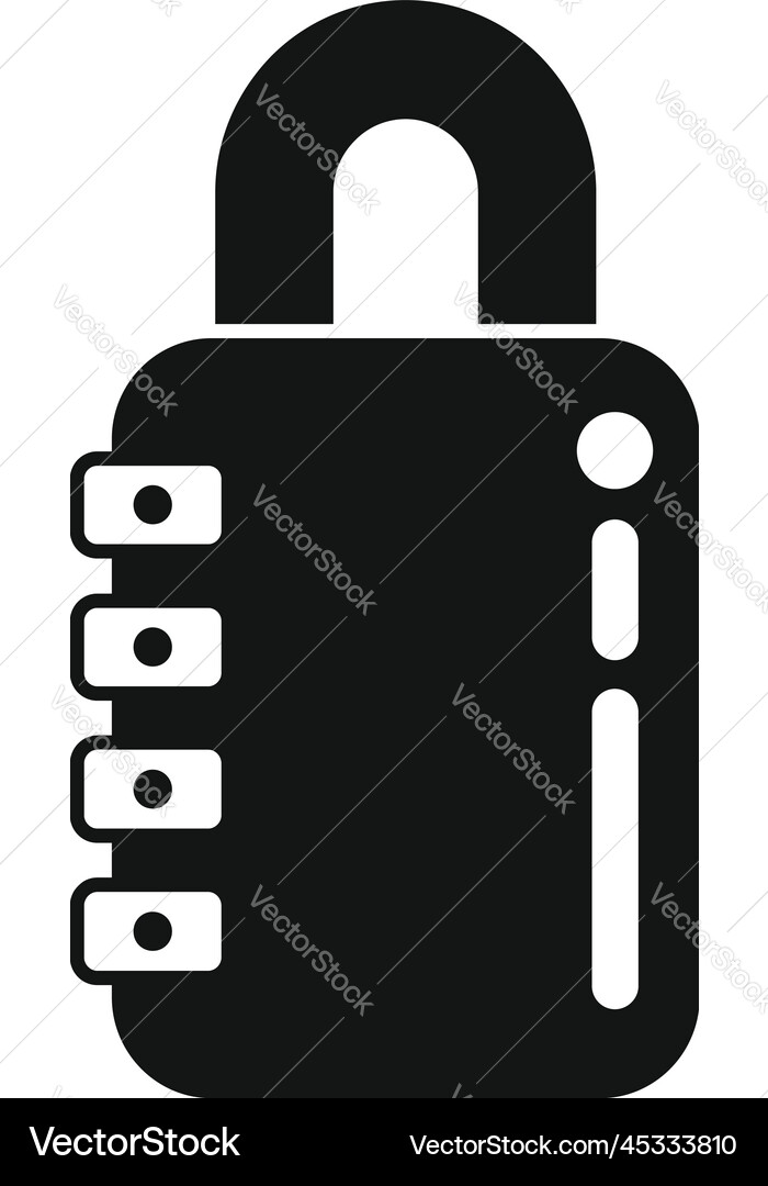 Cipher-Padlock-Symbol einfache Datenverschlüsselung Vektorbild