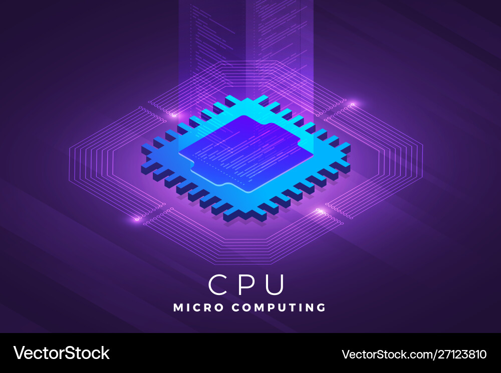 CPU Processor Technology Concept vector image