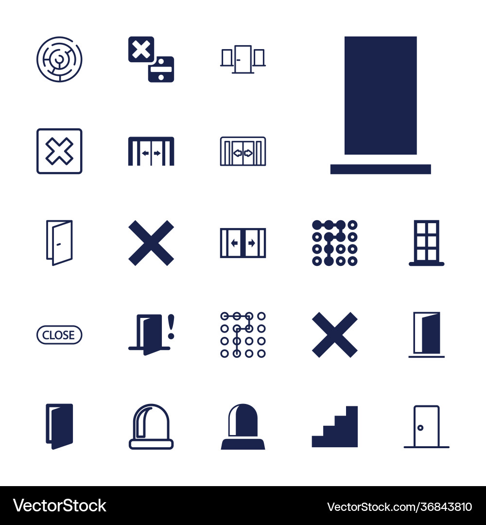 Exit icons vector image