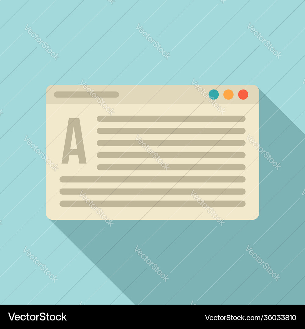 Foreign language web study icon flat style Foreign language web study icon flat style vector image