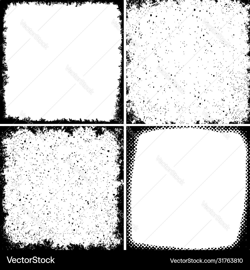 Grunge set frames textures lines brushes Grunge set frames textures lines brushes vector image