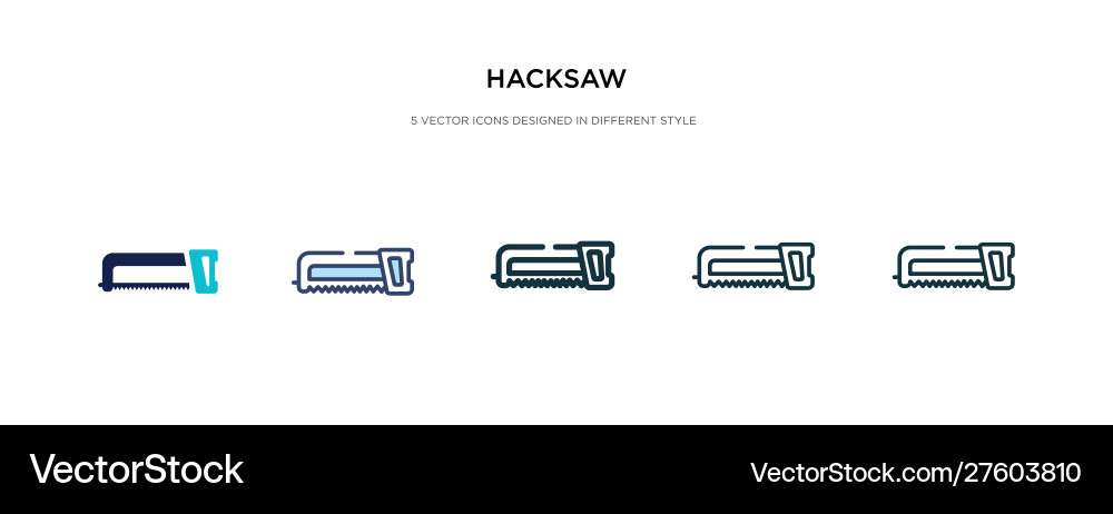 Hacksaw icon in different style two colored vector image
