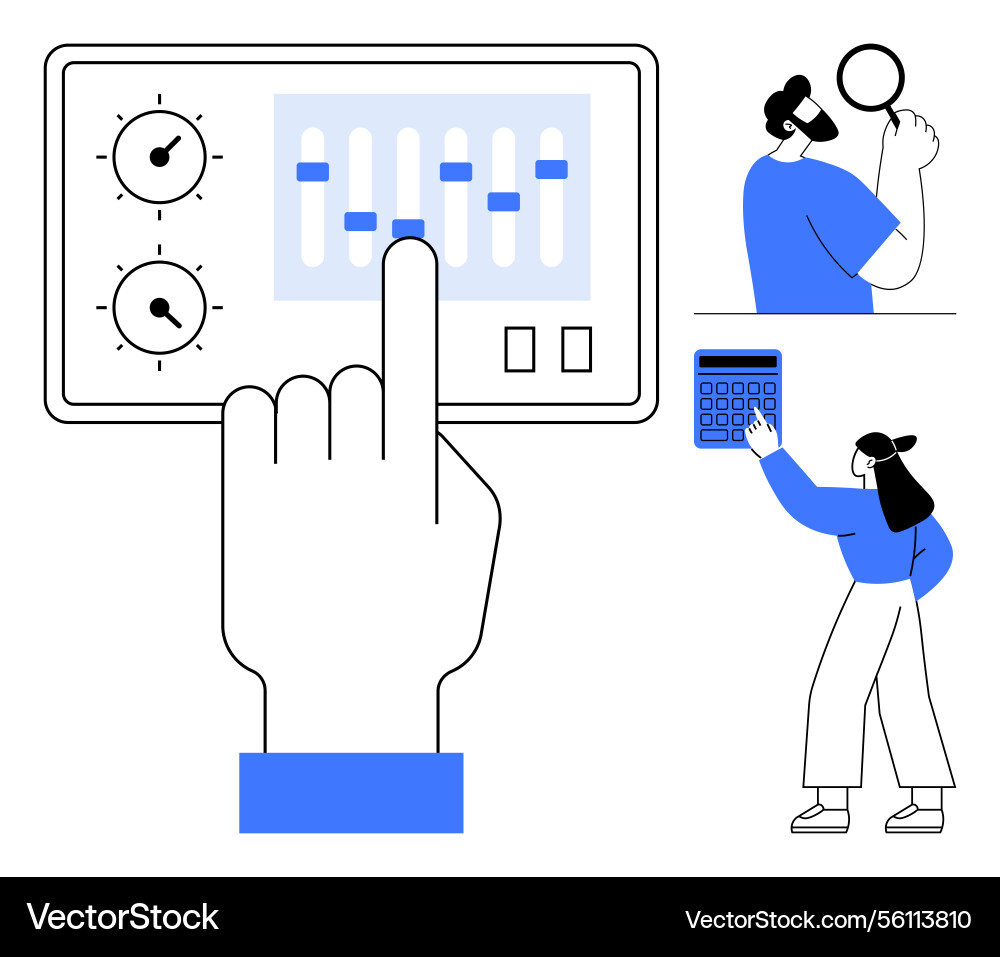 Interactive interface operation data analysis Interactive interface operation data analysis Vector Image
