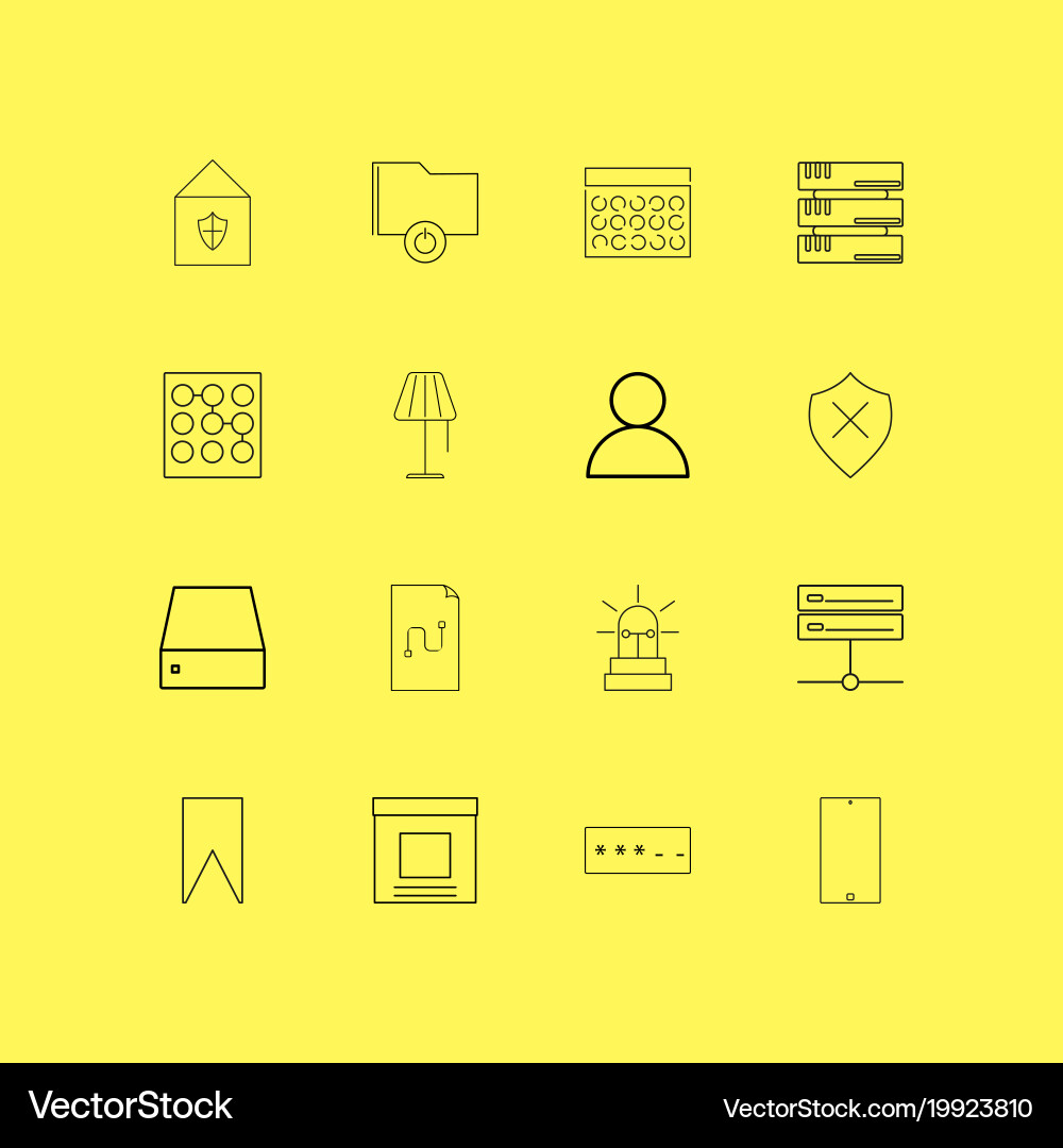 Internet technologies linear icon set simple vector image