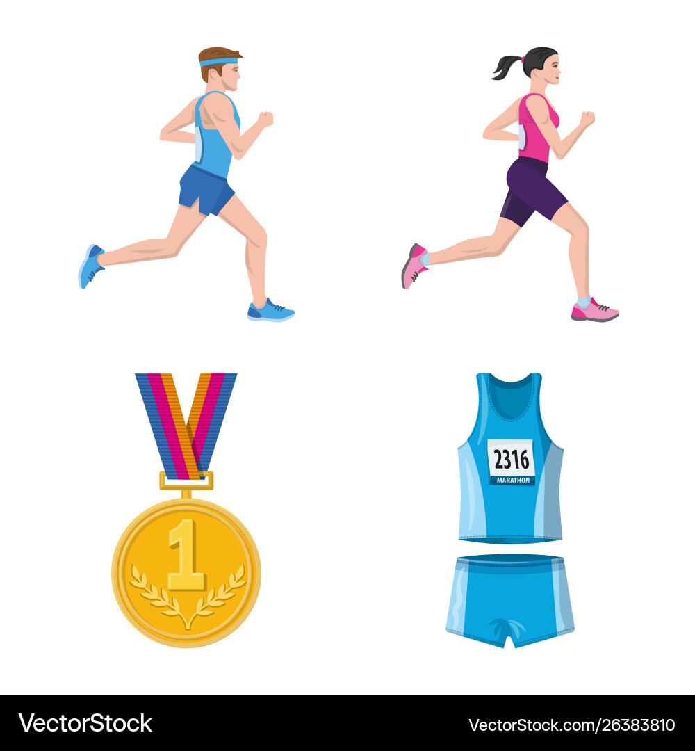 Isolated object step and sprint sign Isolated object step and sprint sign vector image