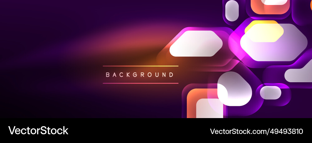 Neon lines squares and round shapes abstract Neon lines squares and round shapes abstract vector image