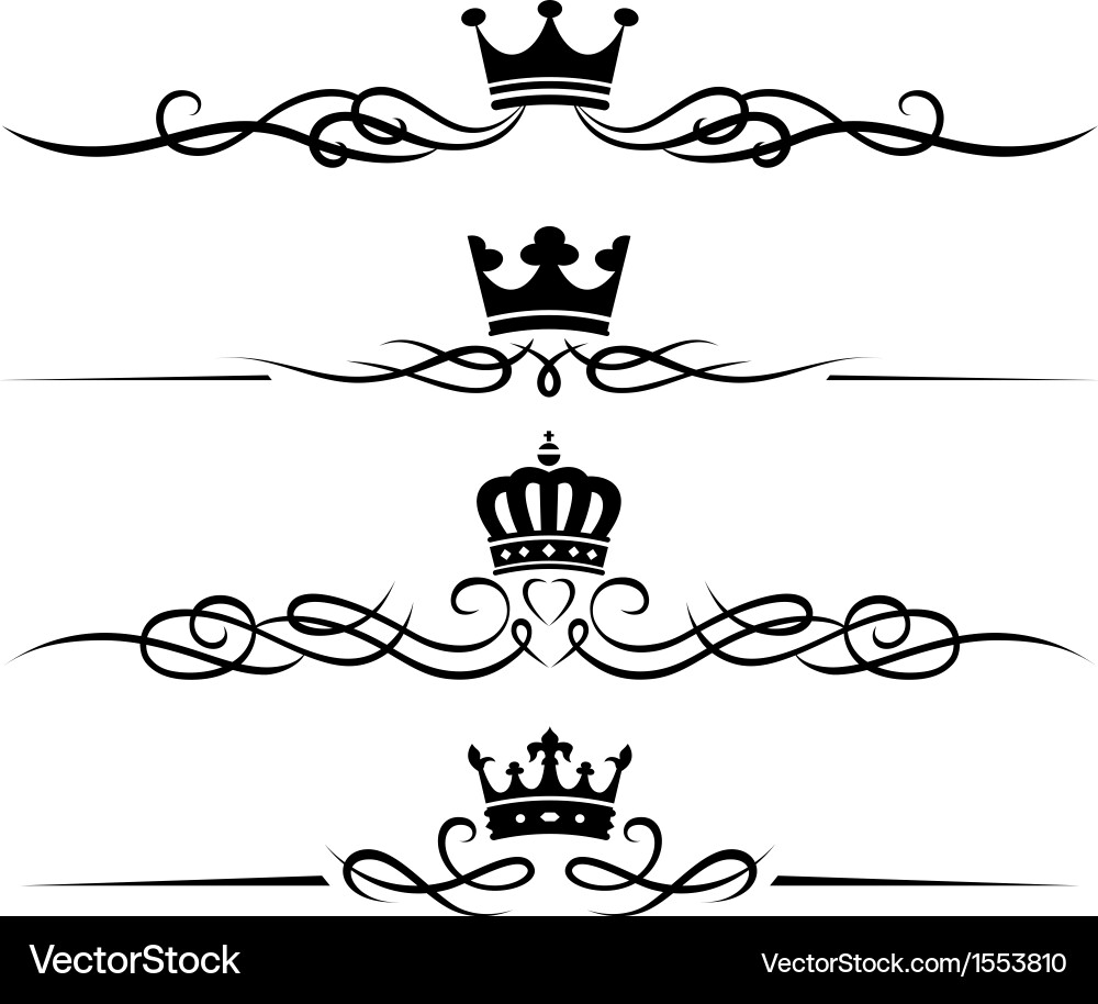 Ornate Scroll & Decorative Elements Vector Image
