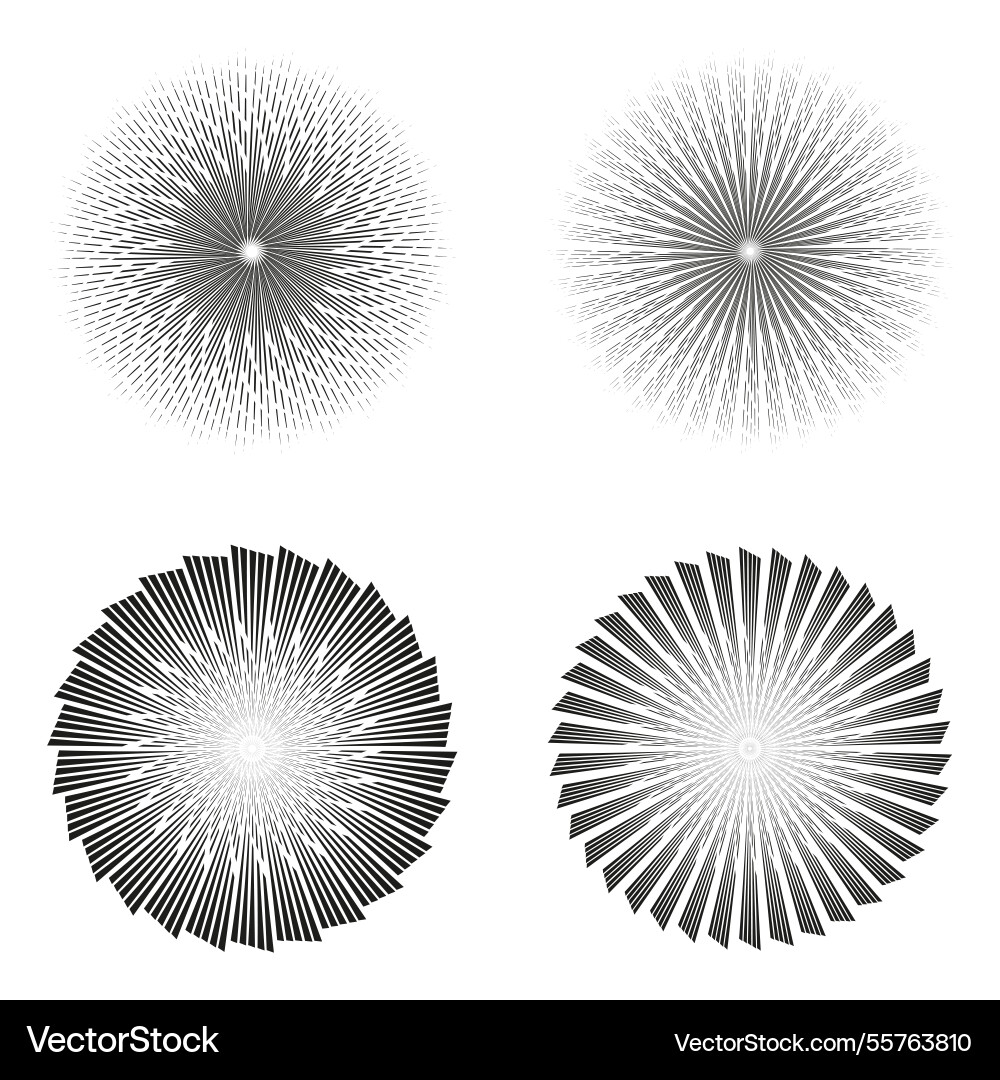 Radial burst icon abstract pattern circular Radial burst icon abstract pattern circular vector image