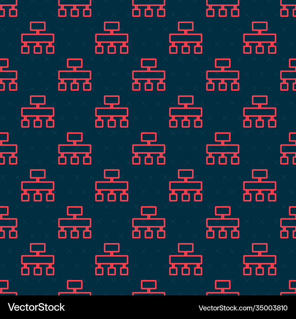 Red line site map icon isolated seamless pattern Red line site map icon isolated seamless pattern vector image