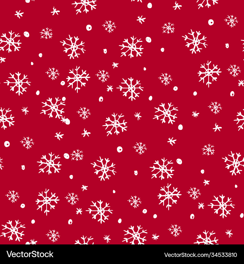 Simple geometric repeating pattern with red hand Vector Image