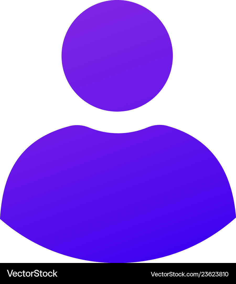 Solid purple gradient user icon web Solid purple gradient user icon web vector image