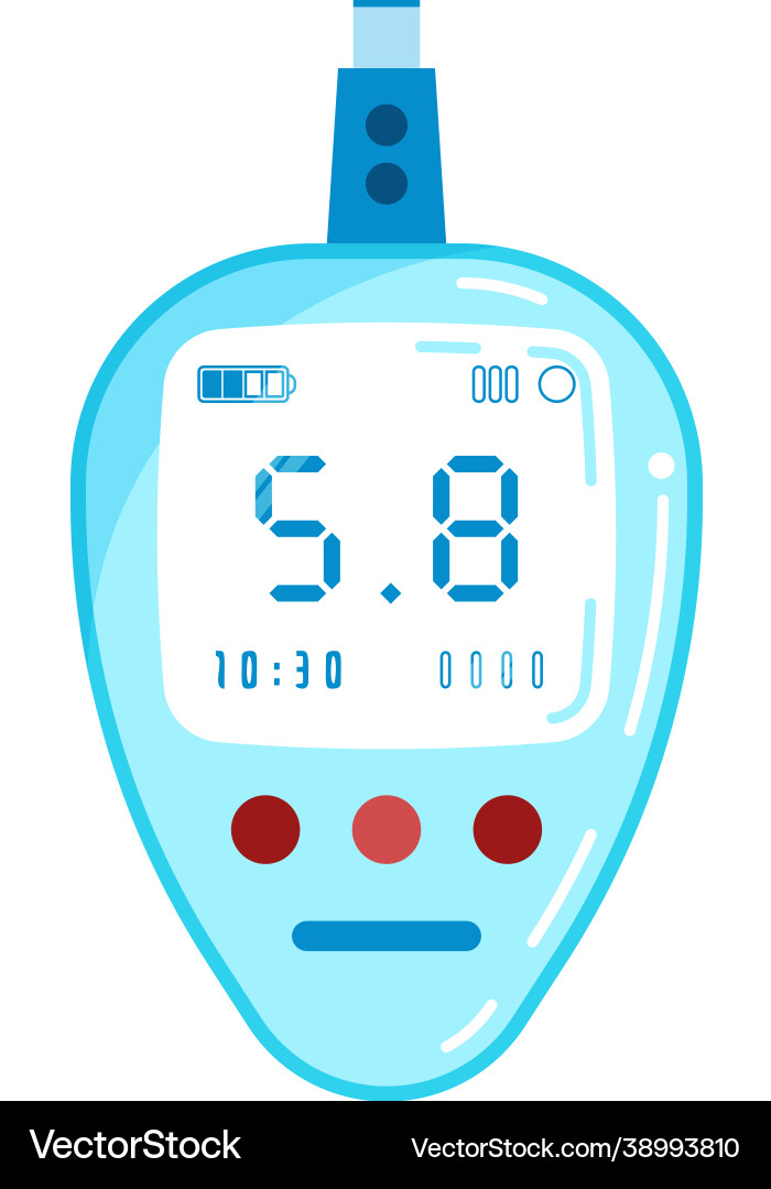 Sugar level sensor composition Vector Image