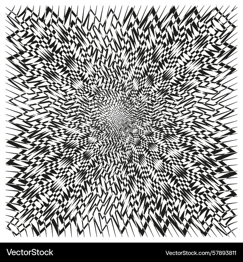 Abstract zigzag explosion radial pattern burst Vector Image