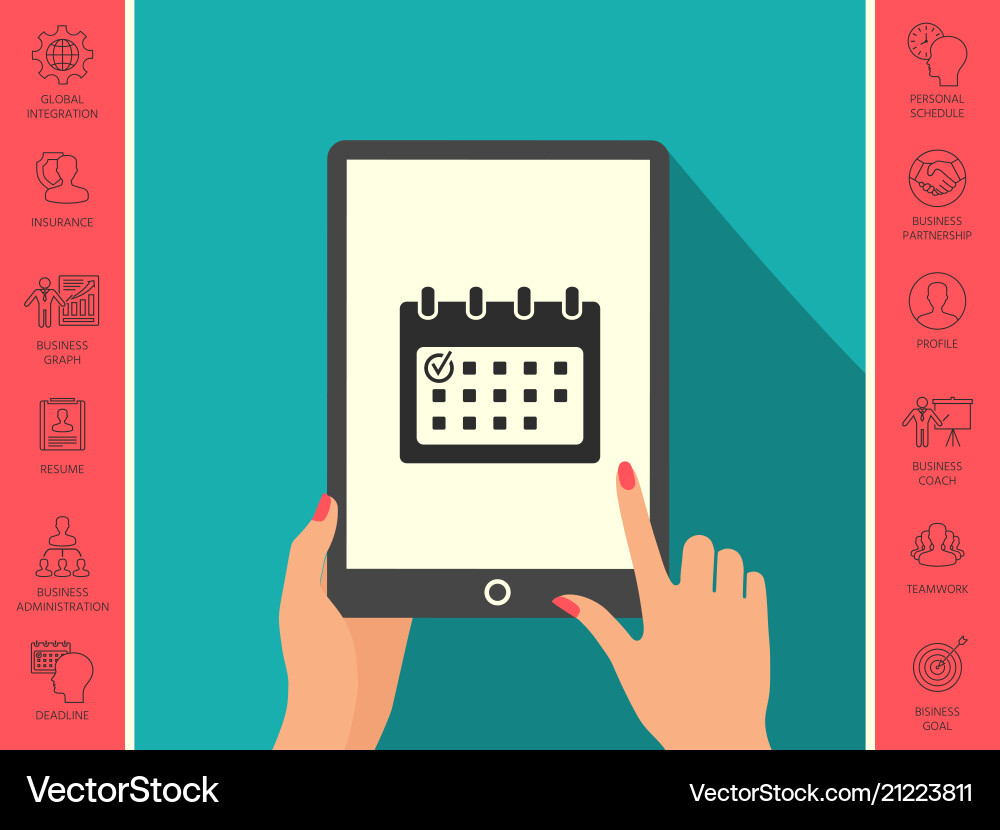 Calendar icon with check mark Calendar icon with check mark vector image