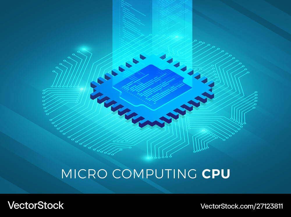 Cpu Prozessor Computing Cpu Prozessor Computing vektorbild