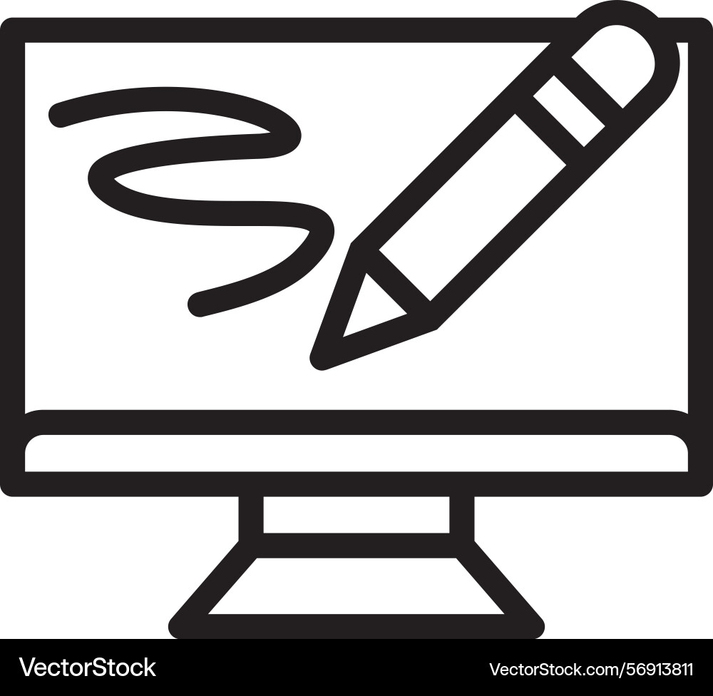 Drawing linear style icon design vector image
