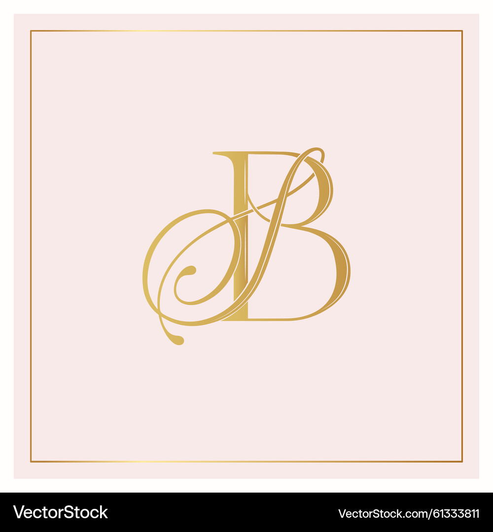 Elegant Monogram Wedding Logo – Royalty-Free Vector | VectorStock