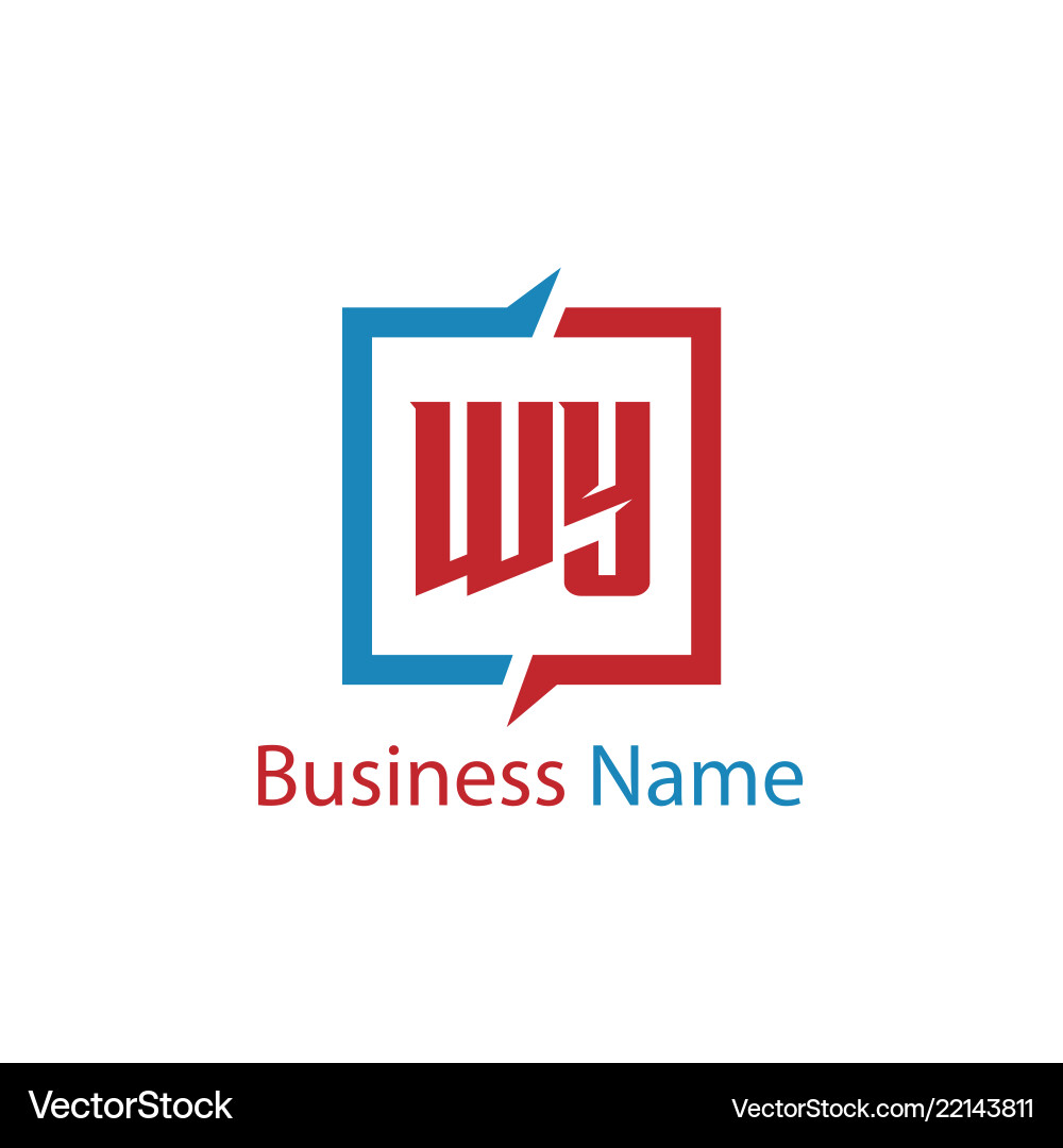 Initial letter wy logo template design Initial letter wy logo template design vector image